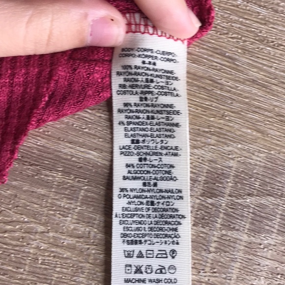 Free People pink lace inset oversized thermal - Picture 8 of 9